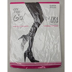 On-the-GO! Ultra Sheer Pantyhose, Queen Off Black